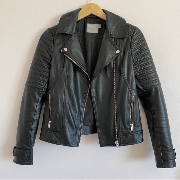 ASOS Jackets & Blazers - ASOS Genuine Black Leather Moto Jacket | 4